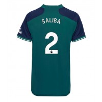 Dres Arsenal William Saliba #2 Rezervni za Žensko 2023-24 Kratak Rukav